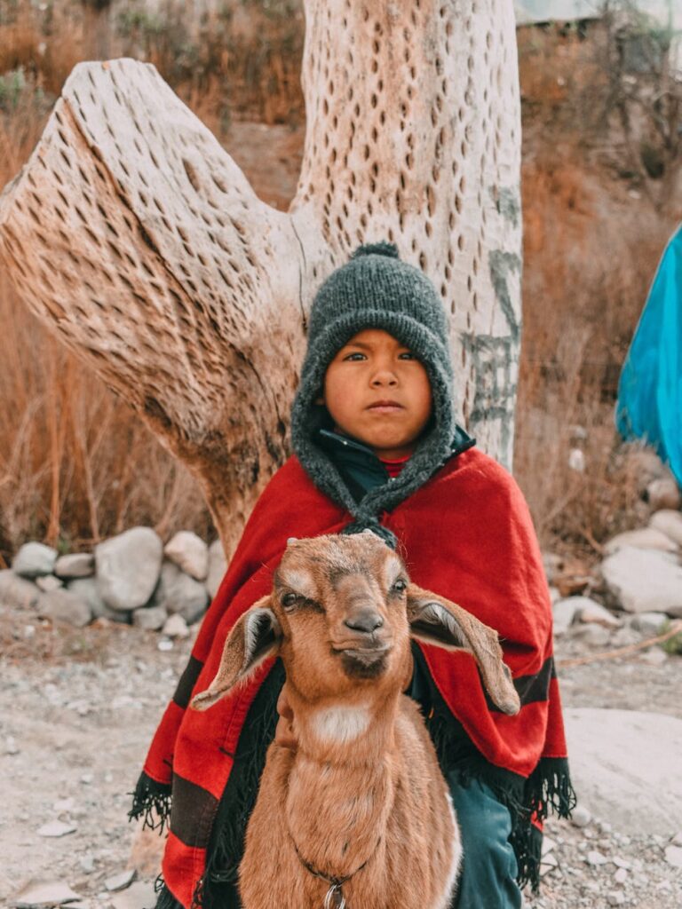 photo of kid wearing grey beanie