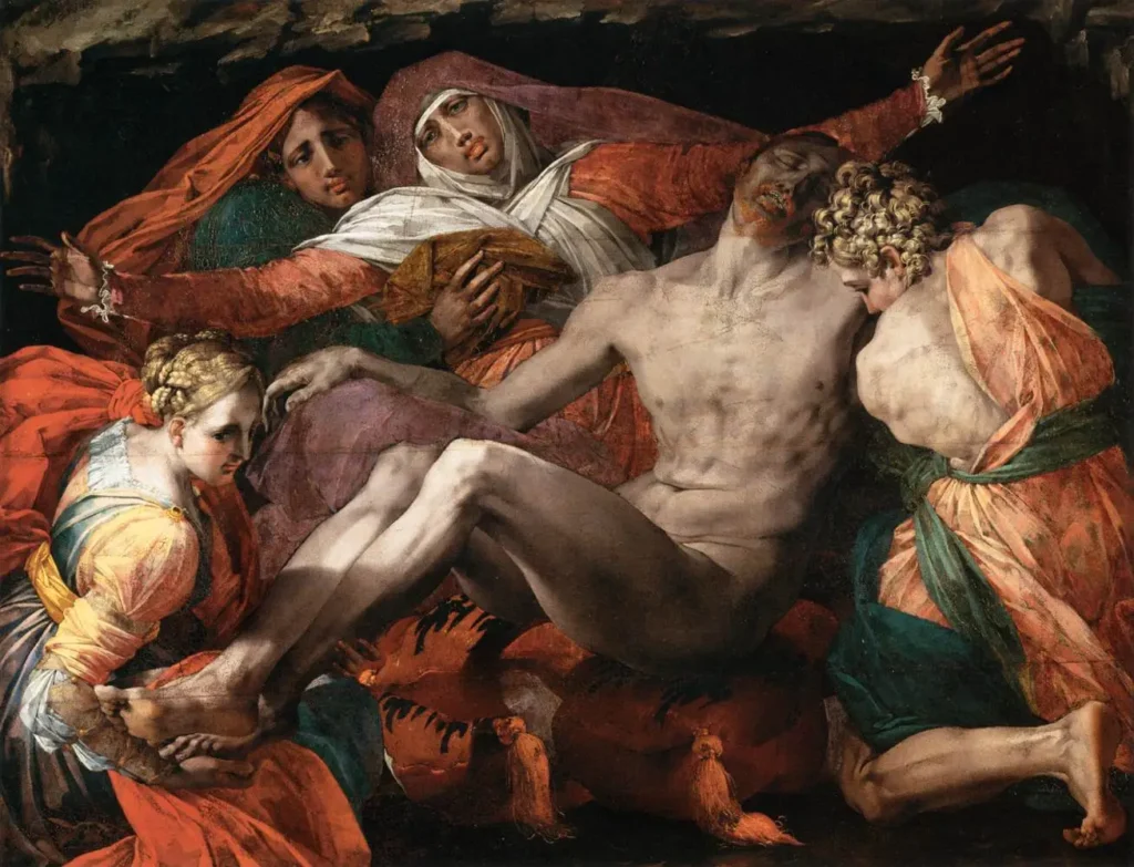 Rosso Fiorentino: Pietà, 1537-1540. Louvre. Obra do Renascimento Italiano.